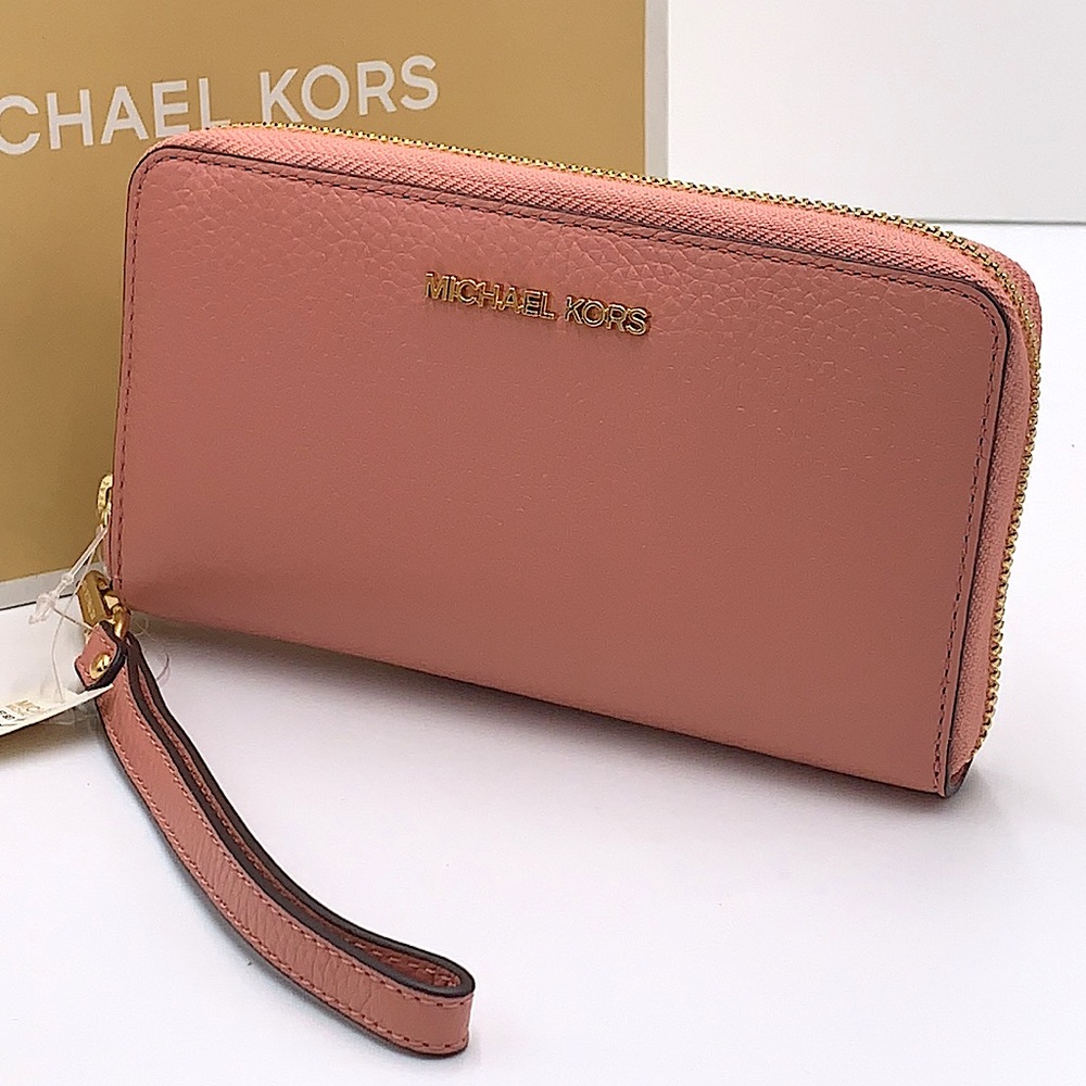 Michael Kors Jet Set Travel LG Flat MF Phone Case Sunset Rose